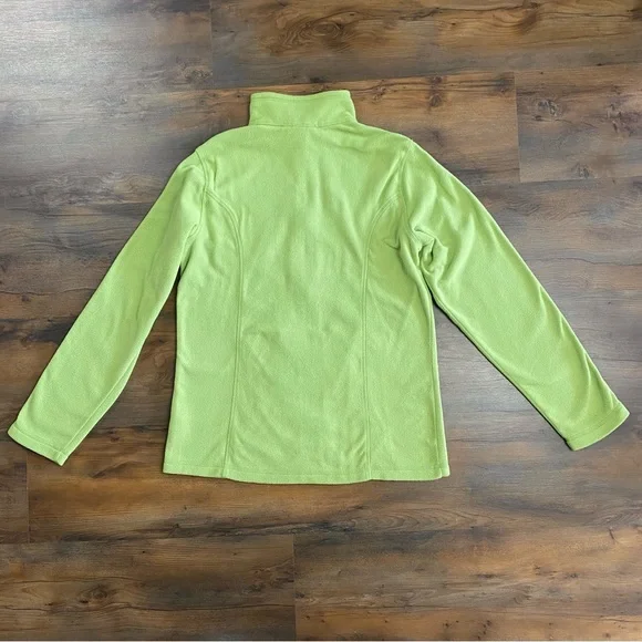 Land’s End Green Thermacheck Fleece Jacket Size S - Picture 2 of 5